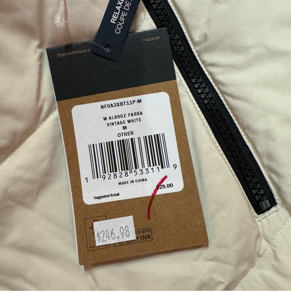 the north face women's albroz parka vintage white - Picture 7 of 7